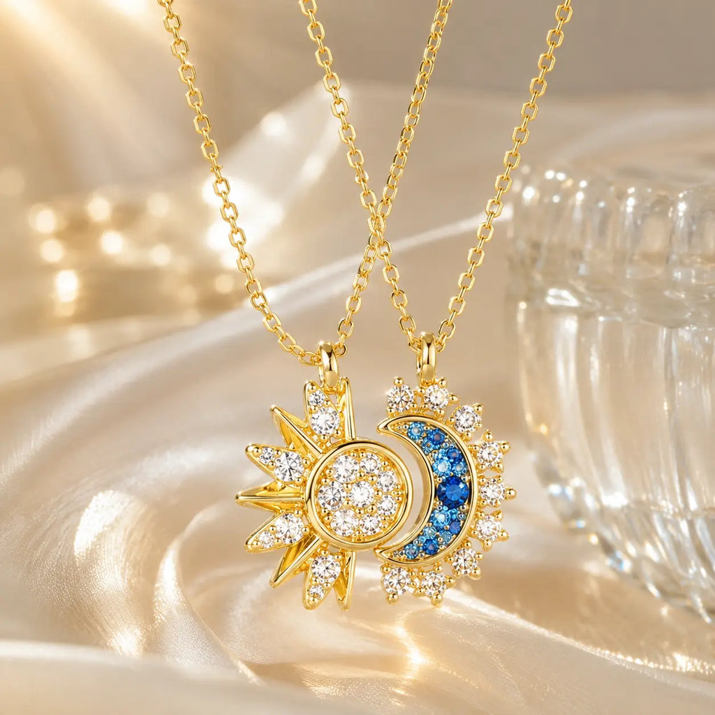 The Celestial Connection™ Magnetic Sun & Moon Necklace — Wear It Together, Share One Half, or Let the Pendants Reconnect Every Time You Meet | Last Day Sale-90% OFF🔥