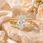 Three Rings, One Love Story — The Complete 3-Piece Marquise Moissanite Bridal Stack for the Promise, the Yes, and Forever After | Gold or Silver | Last Day Sale-90% OFF🔥