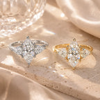 The Marquise Embrace™ Lab-Grown Diamond Three-Stone Ring – Elongated Brilliance, Flattering Elegance & Meaning for Every Chapter | Gold or Silver | Last Day Sale-90% OFF🔥