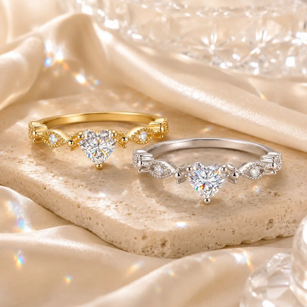 A Promise You Can Wear Every Day — Heart-Cut 5A CZ “I Promise You” Ring in 925 Sterling Silver | Gold or Silver | Last Day Sale-90% OFF🔥
