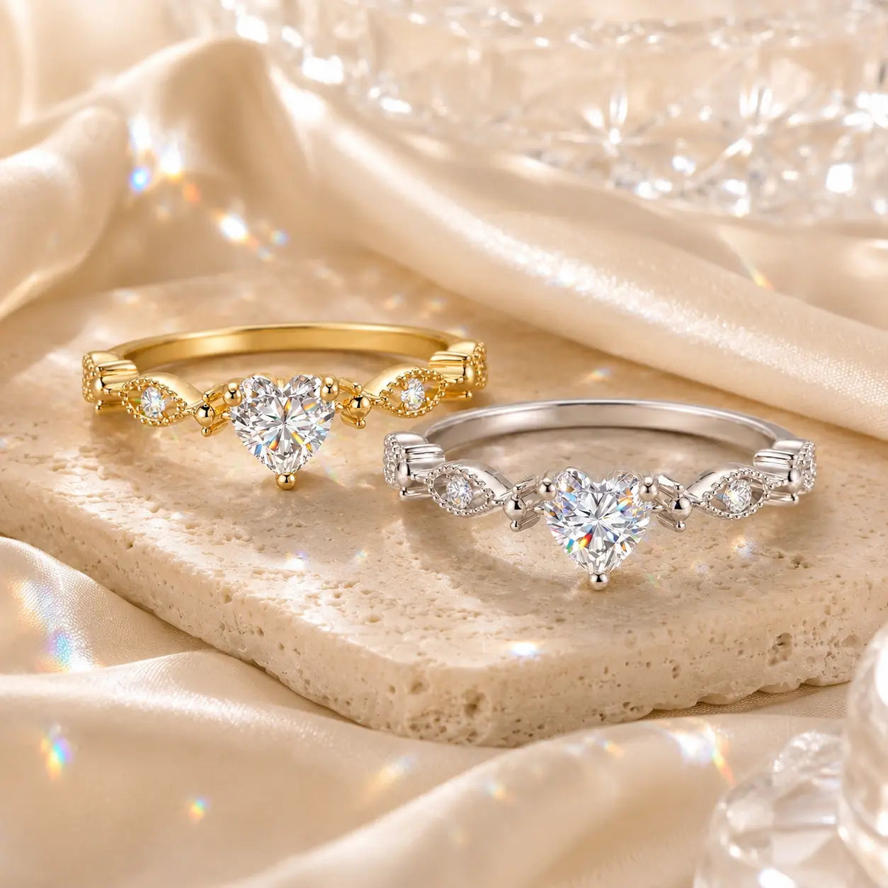 A Promise You Can Wear Every Day — Heart-Cut 5A CZ “I Promise You” Ring in 925 Sterling Silver | Gold or Silver | Last Day Sale-90% OFF🔥