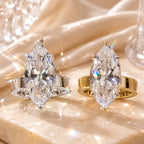 Made to Be Noticed — 7.00CT Marquise Lab-Grown Diamond Ring with Baguette Hidden Halo & Custom-Look Brilliance | Gold or Silver | Last Day Sale-90% OFF🔥