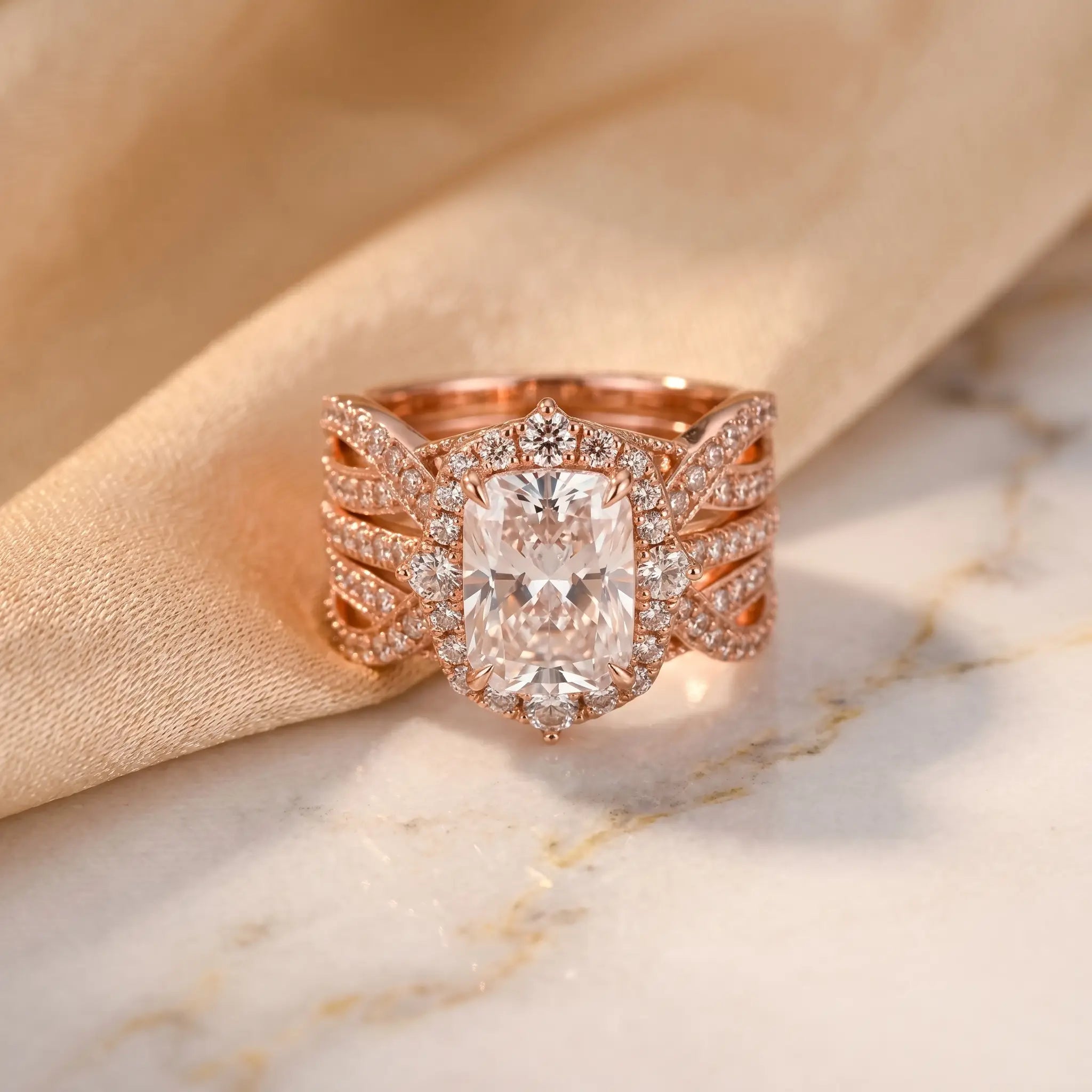 csandiva™ 3.0ct Vintage Nested Ring Suite - Smart Heirloom Alternative & Zero Anxiety Glamour | Claim 90% OFF Today🔥