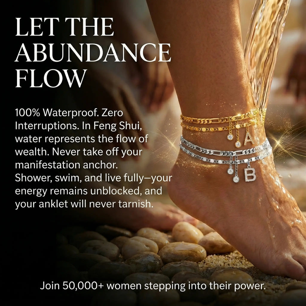 Manifest Your Wealth: The 24K Gold-Aura Personalized Manifestation Anklet -Last Day Sale-90% OFF🔥