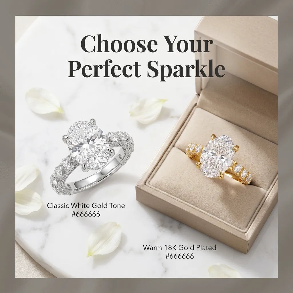 Elegant Oval Hidden Halo Ring – Timeless Luxury Sparkle Designed For Everyday Elegance -Last Day Sale-90% OFF🔥
