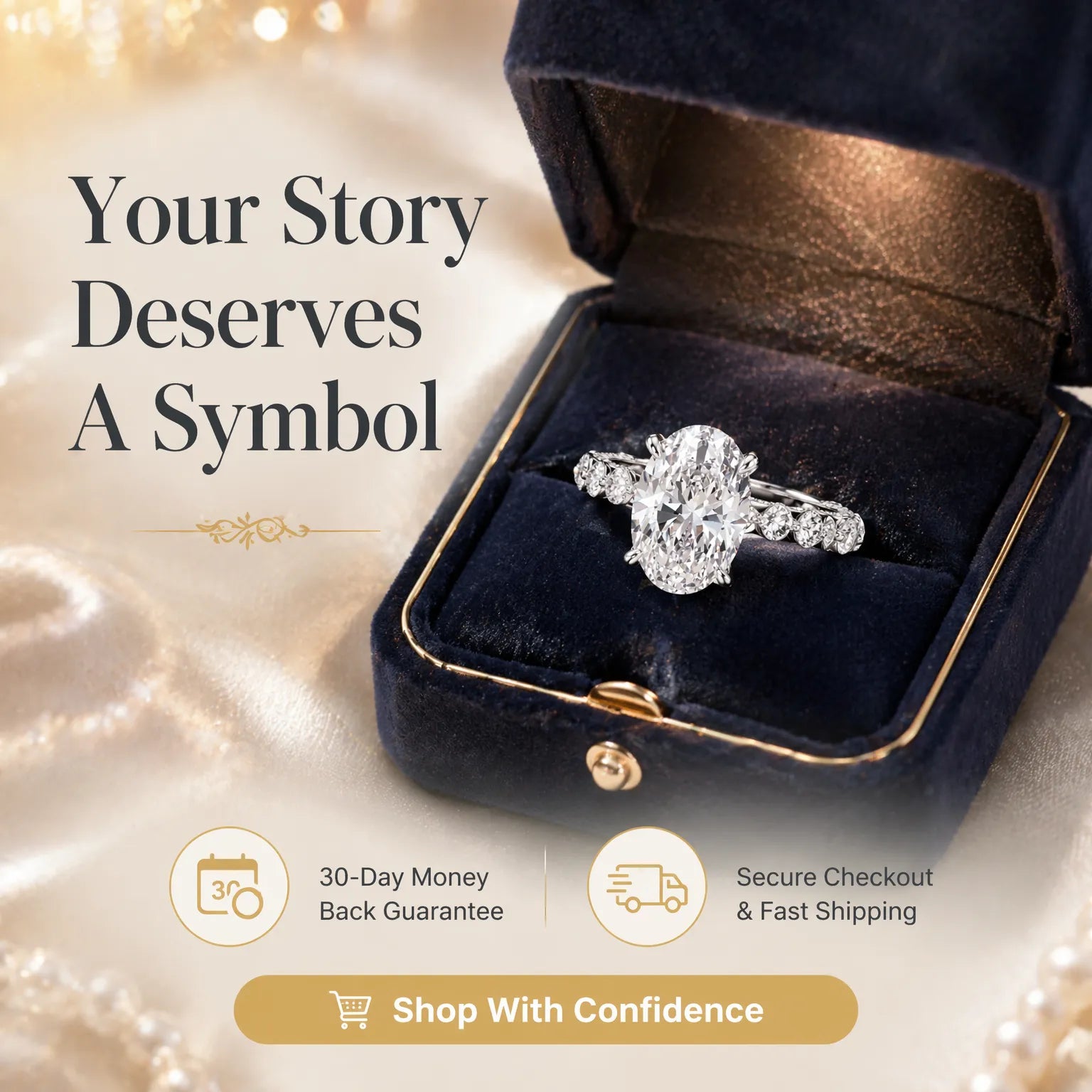 Elegant Oval Hidden Halo Ring – Timeless Luxury Sparkle Designed For Everyday Elegance -Last Day Sale-90% OFF🔥