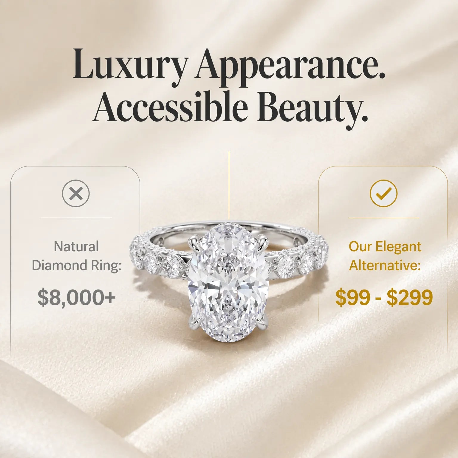 Elegant Oval Hidden Halo Ring – Timeless Luxury Sparkle Designed For Everyday Elegance -Last Day Sale-90% OFF🔥