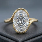 3.5ct Oval Bypass Ring | Snag-Free Bezel Setting, Finger-Elongating Comfort Fit--Last Day Sale-90% OFF🔥