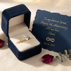 Classic Marquise Cut Solitaire Ring with Infused Twist Band--Last Day Sale-90% OFF🔥