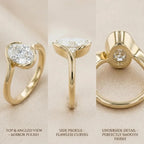 3.5ct Oval Bypass Ring | Snag-Free Bezel Setting, Finger-Elongating Comfort Fit--Last Day Sale-90% OFF🔥