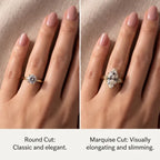 Classic Marquise Cut Solitaire Ring with Infused Twist Band--Last Day Sale-90% OFF🔥